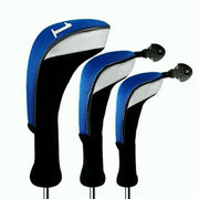 Eagle Golf Classic Wood Clubhead Covers (Blue) (One Driver, One Fairway Wood, One Hybrid)