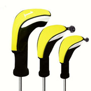 Eagle Golf Classic Wood Clubhead Covers (Yellow) (One Driver, One Fairway Wood, One Hybrid)