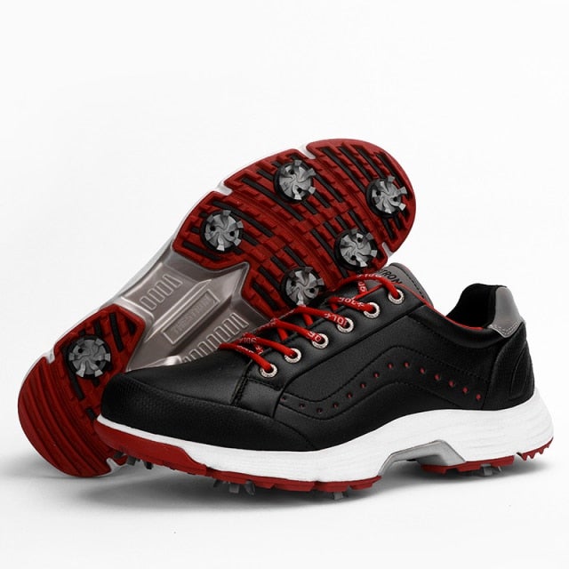 Eagle Golf Spiked Black and Red Pro Shoes