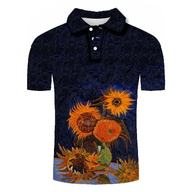 Eagle Golf Cooltech Mosaic Loud Golf Shirt (Flowers)