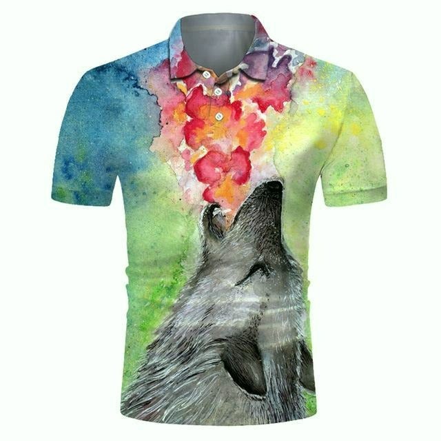 Eagle Golf Cooltech Digital Art Loud Shirt (The Calm Before The Storm)